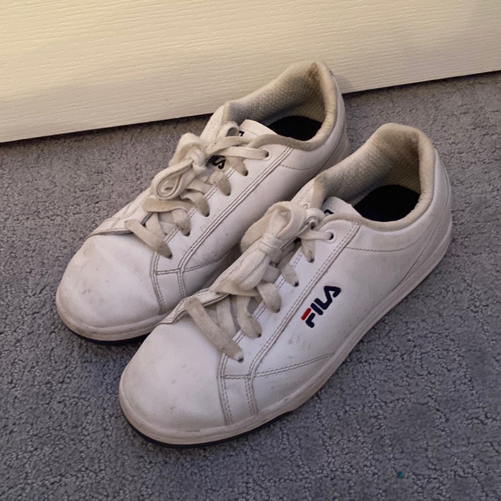 white FILA sneakers used size 9.5 WOMENS